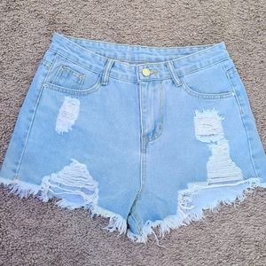 High waisted Jean shorts